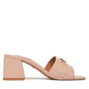 Klapki Nine West. Czerwone klapki Nine West, bez wzorów, bez obcasa. Za 249,99 zł.