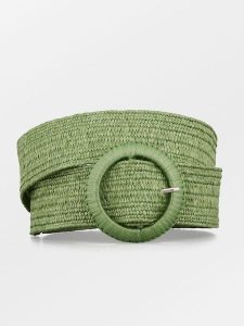 Becksöndergaard Pasek "Zia" w kolorze zielonym rozmiar: onesize. Zielone paski Becksöndergaard, bez wzorów, z materiału. Za 43,99 zł.