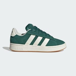 Buty Grand Court Alpha. Zielone buty sportowe ADIDAS, bez wzorów, bez zapięcia. Za 393,30 zł.