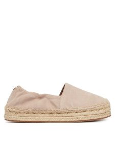 BOSS Espadryle Madeira 50563438 Czerwony. Czerwone espadryle Boss, bez wzorów, ze skóry, bez obcasa. Za 699,99 zł.