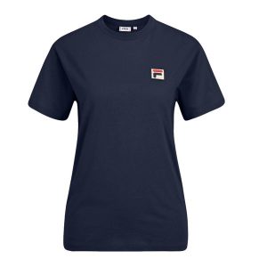 Koszulka damska FILA Liebstadt. Niebieskie bluzki Fila, xs, bez wzorów, casualowe, bez kołnierzyka, bez ramiączek. Za 69,99 zł.