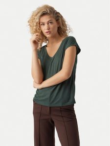 Vero Moda T-Shirt Filli 10247666 Zielony Regular Fit. Zielone t-shirty Vero Moda, m, bez wzorów, z syntetyku, bez kołnierzyka, bez ramiączek. Za 99,99 zł.