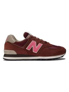 New Balance Skórzane sneakersy "574" w kolorze czerwonym rozmiar: 41,5. Czerwone trampki New Balance, bez wzorów, bez zapięcia. Za 314,05 zł.