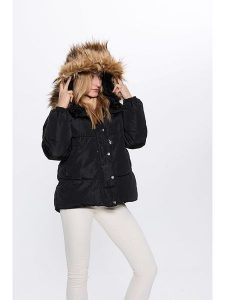 Bébé Kurtka zimowa w kolorze czarnym rozmiar: L. Czarne kurtki Bébé, na zimę, l, bez wzorów, z puchu, bez kaptura. Za 152,99 zł.