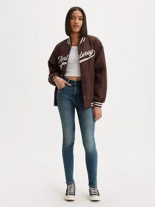 Levi´s Dżinsy - Skinny fit - w kolorze niebieskim rozmiar: W32/L32. Niebieskie jeansy z aplikacjami, z podwyższonym stanem. Za 206,42 zł.