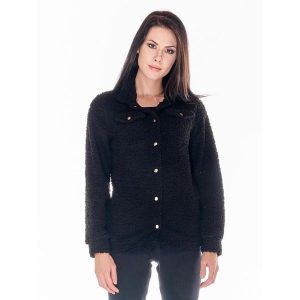 Damska koszula typu sherpa Basic Leone. Czarne koszule LEONE 1947 APPAREL, l, bez wzorów, z tkaniny, bez kołnierzyka, bez ramiączek. W wyprzedaży za 223,60 zł.
