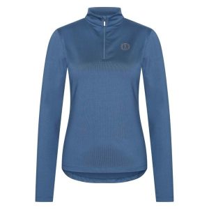 Damska koszulka do jazdy konnej Imperial Riding Amy. Niebieskie bluzki IMPERIAL RIDING, bez wzorów, sportowe, bez kołnierzyka, bez ramiączek. Za 221,50 zł.