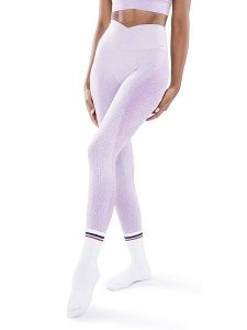Athleas Legginsy sportowe "Samira" w kolorze jasnoróżowym rozmiar: L/XL. Różowe legginsy Athleas, l, bez wzorów, z materiału, z podwyższonym stanem, outdoorowe. Za 173,99 zł.