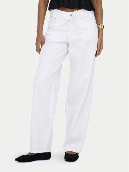 ONLY Jeansy Gianna 15363227 Biały Balloon Fit. Białe jeansy ONLY, bez wzorów, z bawełny. Za 249,99 zł.