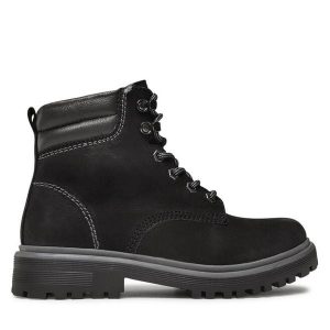 Trapery Lasocki. Czarne buty zimowe Lasocki, bez obcasa, bez zapięcia. Za 269,99 zł.