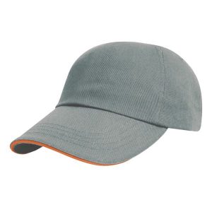 Czapka Z Daszkiem Sandwich Ze Szczotkowanej Bawełny. Brązowe czapki RESULT HEADWEAR, bez wzorów, z bawełny. Za 38,99 zł.