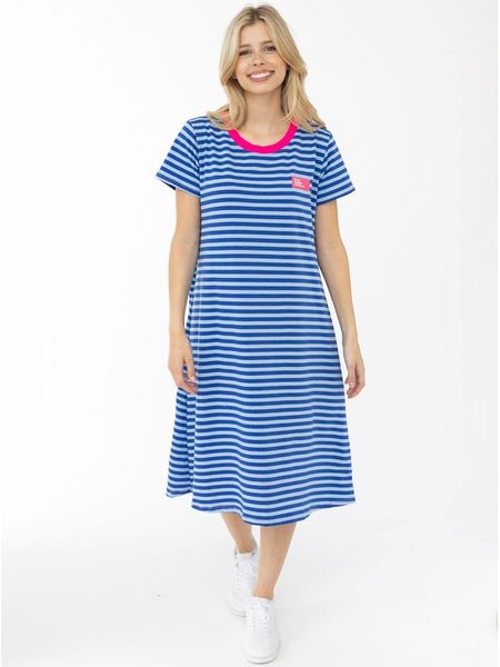 Zwillingsherz Sukienka "Dress for Yourself" w kolorze niebieskim rozmiar: L/XL. Niebieskie sukienki Zwillingsherz, na co dzień, l, bez wzorów, bez kołnierzyka, bez ramiączek, maxi, proste. Za 237,16 zł.