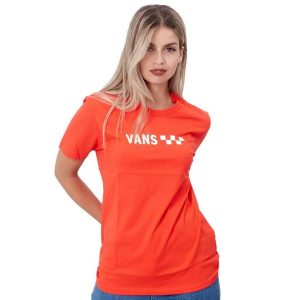 Koszulki Vans Model Brand Striper Bf Kolor Pomarańczowy. Brązowe koszulki sportowe Vans, bez wzorów, z tkaniny, bez ramiączek. Za 181,85 zł.