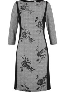 Sukienka ołówkowa z haftem z cekinów. Czerwone sukienki bonprix, bez wzorów, eleganckie, bez kołnierzyka, bez ramiączek, ołówkowe. Za 219,99 zł.