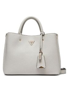 Guess Torebka w kolorze kremowym - 32 x 24 x 12 cm rozmiar: onesize. Brązowe torebki klasyczne Guess, z aplikacjami, z materiału, przez ramię, bez dodatków. Za 484,31 zł.