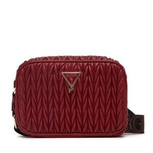 Torebka Guess. Czerwone listonoszki Guess, z aplikacjami, bez dodatków. Za 209,99 zł.