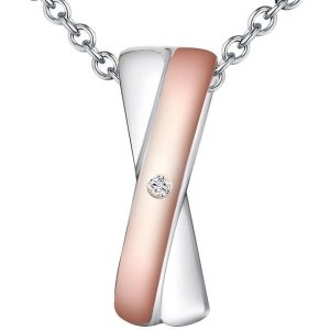 Rafaela Donata Diamentowy naszyjnik srebro wysokiej próby Diament srebro/różowe złoto Naszyjniki 1 ct Damski. Czerwone naszyjniki Rafaela Donata, z brylantem, srebrne. Za 249,99 zł.