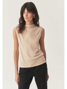 TATUUM Top w kolorze beżowym rozmiar: M. Brązowe topy Tatuum, m, bez wzorów, z wełny, bez kołnierzyka, bez ramiączek. Za 148,26 zł.