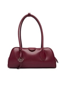 Calvin Klein Torebka Emblem Trio Shoulder Bag LV04F3369G Bordowy. Czerwone torebki klasyczne Calvin Klein, bez wzorów, ze skóry, bez dodatków. Za 649,99 zł.