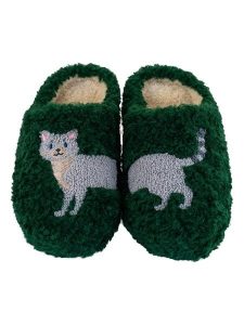 WD lifestyle Kapcie "Cat" w kolorze zielono-szarym rozmiar: S/M. Szare kapcie WD lifestyle, bez wzorów. Za 84,79 zł.