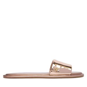 Klapki LOVE MOSCHINO. Czerwone klapki LOVE MOSCHINO, bez wzorów, bez obcasa. Za 445,99 zł.