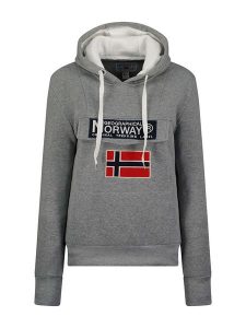 Geographical Norway Bluza "Gadrien" w kolorze szarym rozmiar: L. Szare bluzy Geographical Norway, l, bez wzorów, z kapturem. Za 113,99 zł.