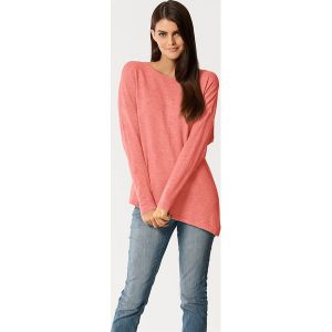 Sweter w kolorze koralowym. Czerwone swetry oversize marki Ashley Brooke by Heine. W wyprzedaży za 208,95 zł.