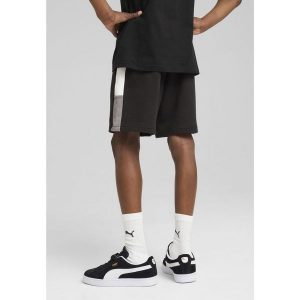 Młodzieżowe szorty Essentials Block PUMA Black. Czarna szorty Puma, bez wzorów, eleganckie. W wyprzedaży za 134,00 zł.
