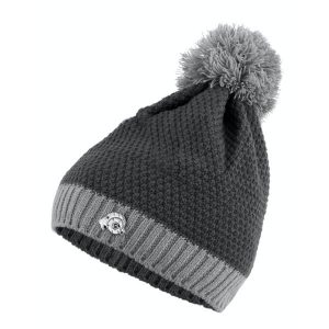 Czapka Zimowa czapka z daszkiem i polarową podszewką. Szare czapki GUGGEN MOUNTAIN, bez wzorów, z dzianiny, eleganckie. Za 149,48 zł.