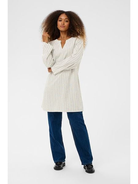 Cream Tunika w kolorze biało-szarym rozmiar: 42. Białe tuniki Cream, bez wzorów, bez kołnierzyka, bez ramiączek. Za 113,63 zł.