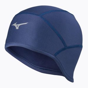 Czapka do biegania Mizuno Warma Lite Pip. Niebieskie czapki Mizuno, bez wzorów, z elastanu. Za 37,99 zł.