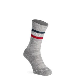 Skarpety turystyczne Mons Royale Signature Crew Sock. Szare skarpetki Mons Royale, bez wzorów. Za 100,99 zł.
