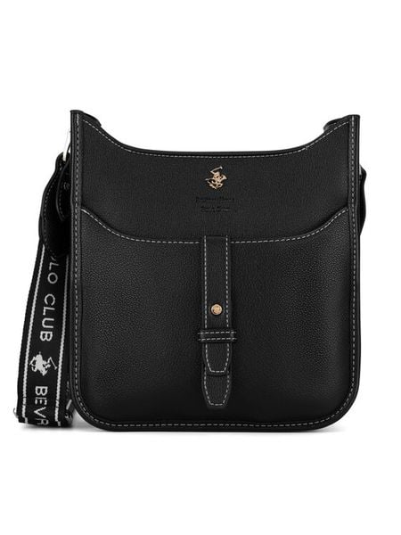 Beverly Hills Polo Club Torebka CEO-BHPC-C-016-07 Czarny. Czarne listonoszki Beverly Hills Polo Club, bez wzorów, bez dodatków. Za 179,99 zł.