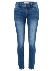 Timezone Dżinsy - Slim fit - w kolorze granatowym rozmiar: W28/L30. Niebieskie jeansy Timezone, z aplikacjami. Za 145,26 zł.