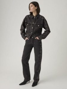 Levi's Dżinsy "501 '90S" - Regular fit - w kolorze antracytowym rozmiar: W31/L32. Czarne jeansy Levi's®, z aplikacjami, ze skóry. Za 288,52 zł.