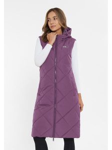 Bench Kamizelka pikowana "Nakiyah" w kolorze fioletowym rozmiar: 38. Różowe kamizelki Bench, bez wzorów, bez kołnierzyka, bez ramiączek, bez kaptura. Za 260,99 zł.