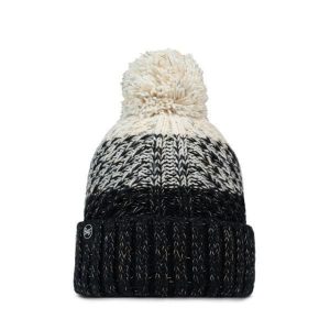 Czapka BUFF KNITTED & FLEECE BAND BEANIE AKNA. Czarne czapki Buff, bez wzorów, sportowe. Za 148,30 zł.