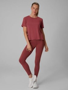 4F Legginsy treningowe szybkoschnące damskie - brązowe XS. Brązowe legginsy 4f, bez wzorów, z podwyższonym stanem. Za 119,99 zł.