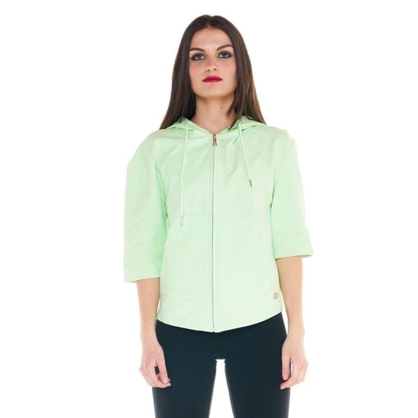Damska bluza basic 3/4. Zielone bluzy LEONE 1947 APPAREL, l, bez wzorów, z tkaniny, bez kaptura. W wyprzedaży za 167,70 zł.