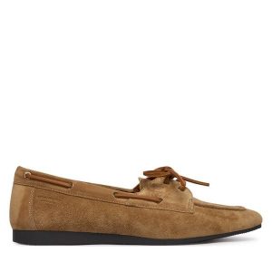 Półbuty Vagabond Shoemakers. Brązowe półbuty Vagabond Shoemakers, bez wzorów, bez obcasa, na płaskiej podeszwie, bez zapięcia. Za 447,99 zł.