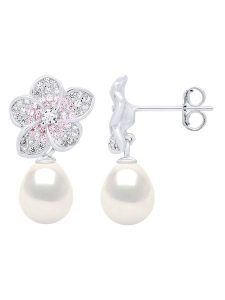 ATELIERS SAINT GERMAIN Srebrne kolczyki-wkrętki z cyrkoniami i perłami rozmiar: onesize. Białe kolczyki ATELIERS SAINT GERMAIN, z cyrkonią, srebrne. Za 323,50 zł.