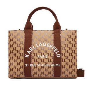 Torebka KARL LAGERFELD. Brązowe torebki klasyczne KARL LAGERFELD, bez wzorów, bez dodatków. Za 649,99 zł.