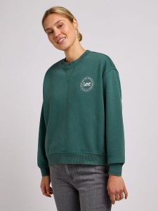 LEE DAMSKA BLUZA LEE ESSENTIAL GRAPHIC SWS EVERGREEN 112350243. Bluzy Lee, s, bez wzorów, bez kaptura. Za 189,99 zł.