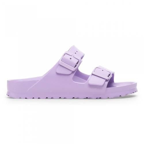 Klapki damskie Birkenstock Arizona Eva. Fioletowe klapki Birkenstock, bez wzorów, z materiału, bez obcasa. Za 344,00 zł.