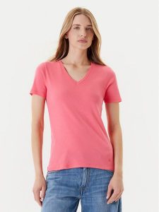 United Colors Of Benetton T-Shirt 3GA2E4230 Różowy Regular Fit. Czerwone t-shirty United Colors of Benetton, m, bez wzorów, z bawełny, bez kołnierzyka, bez ramiączek. Za 49,99 zł.