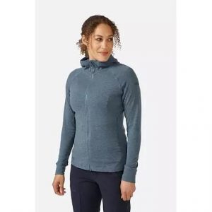 Bluza trekkingowa damska Rab Nexus Hoody. Niebieskie bluzy RAB, l, bez wzorów, bez kaptura. Za 379,99 zł.