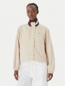 Tommy Jeans Kurtka przejściowa Essential DW0DW20439 Beżowy Regular Fit. Brązowe kurtki Tommy Jeans, xs, bez wzorów, z jeansu, bez kaptura. Za 569,99 zł.