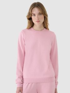 4F Bluza dresowa nierozpinana bez kaptura damska - różowa L. Czerwone bluzy 4f, l, bez wzorów, z bawełny, bez kaptura. W wyprzedaży za 79,99 zł.