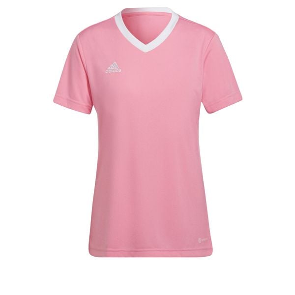 Koszulka piłkarska damska Adidas Entrada 22 Jersey. Czerwone bluzki ADIDAS, xs, bez wzorów, z jersey, sportowe, bez kołnierzyka, bez ramiączek. Za 66,95 zł.