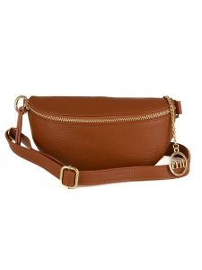 Mia Tomazzi Skórzana saszetka "Perugino" w kolorze jasnobrązowym - 23 x 13 x 2 cm rozmiar: onesize. Brązowe nerki i saszetki Mia Tomazzi, bez wzorów, z materiału. Za 165,99 zł.